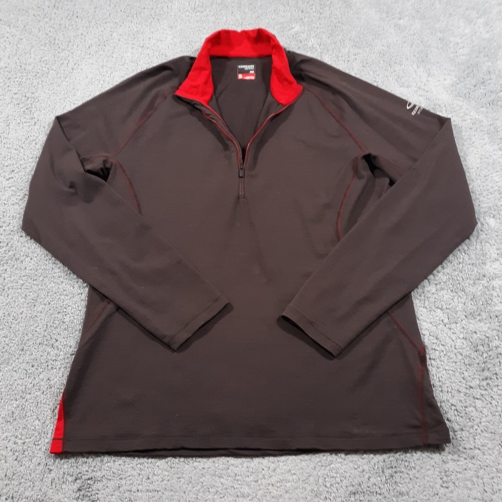 Icebreaker Merino 260 Wool Sweater 1/4 Zip Pullover Mens XL Brown Outdoor Hiking